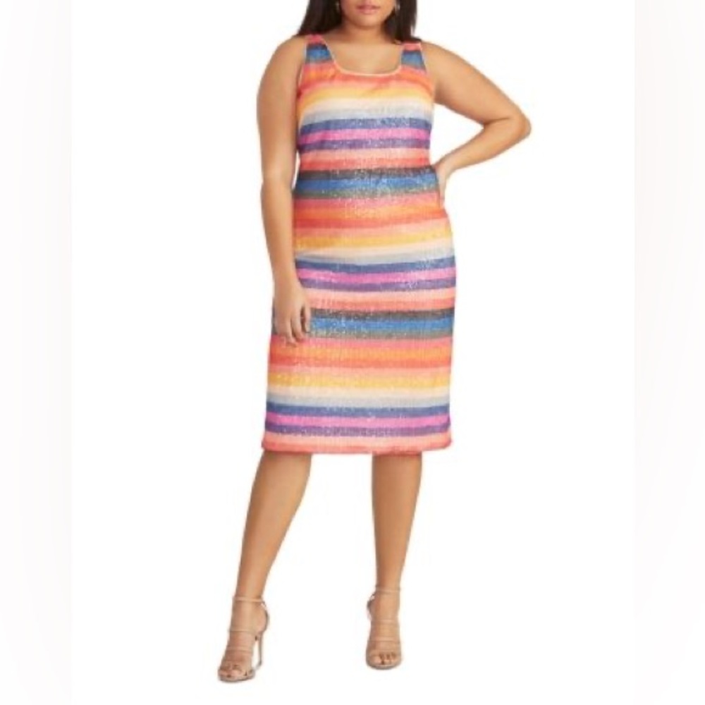 Rachel by Rachel Roy rainbow dress size 12